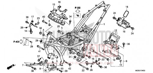 CARROSSERIE DE CHASSIS NC700SDC de 2012